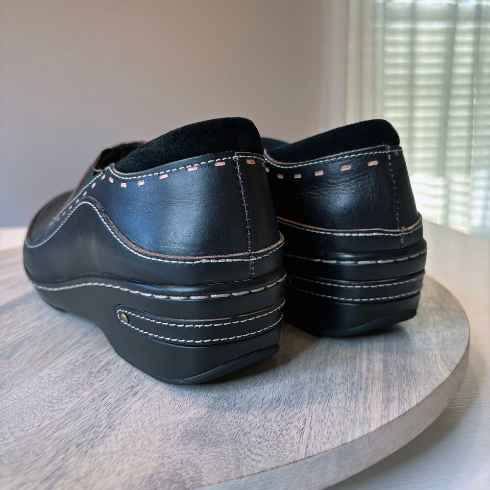 Spring Step L’Artiste Burbank Leather Slip On Clogs Black Women's EU 40 US 9.5 - Picture 7 of 12